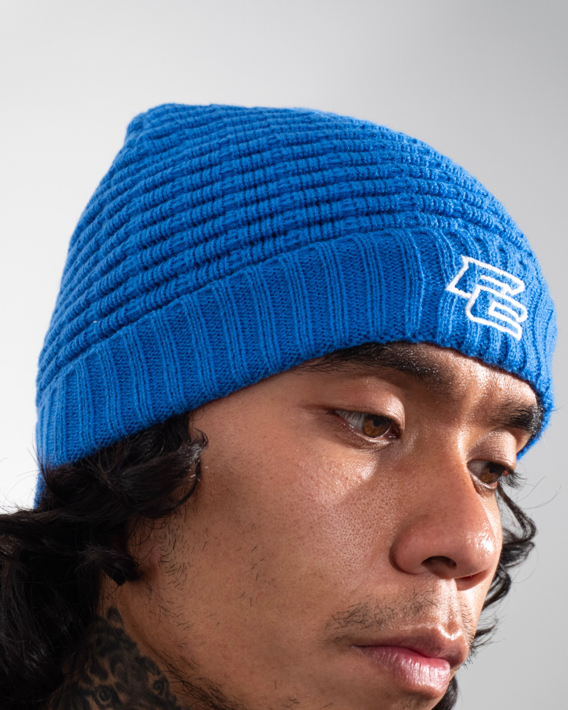 Ribbed Beanie (Alpine Blue)