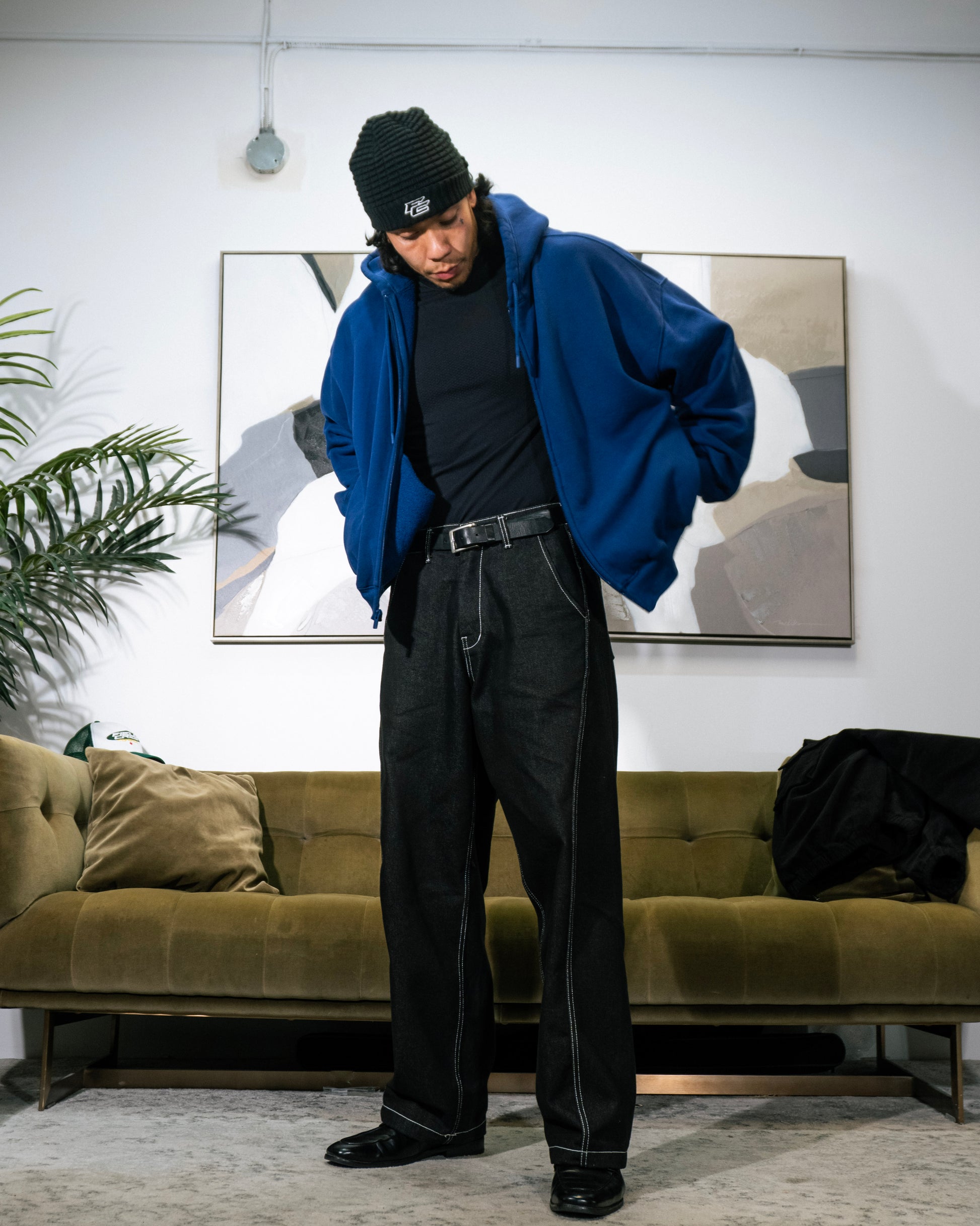 Ribbed Beanie (Black)