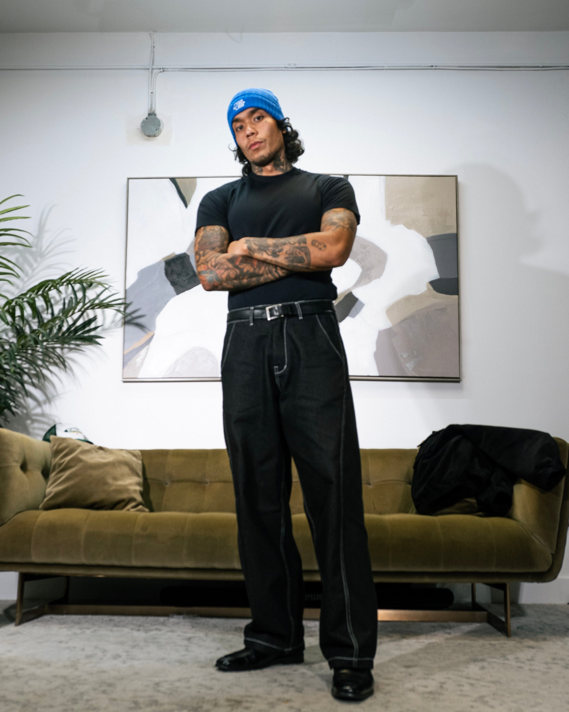 Ribbed Beanie (Alpine Blue)