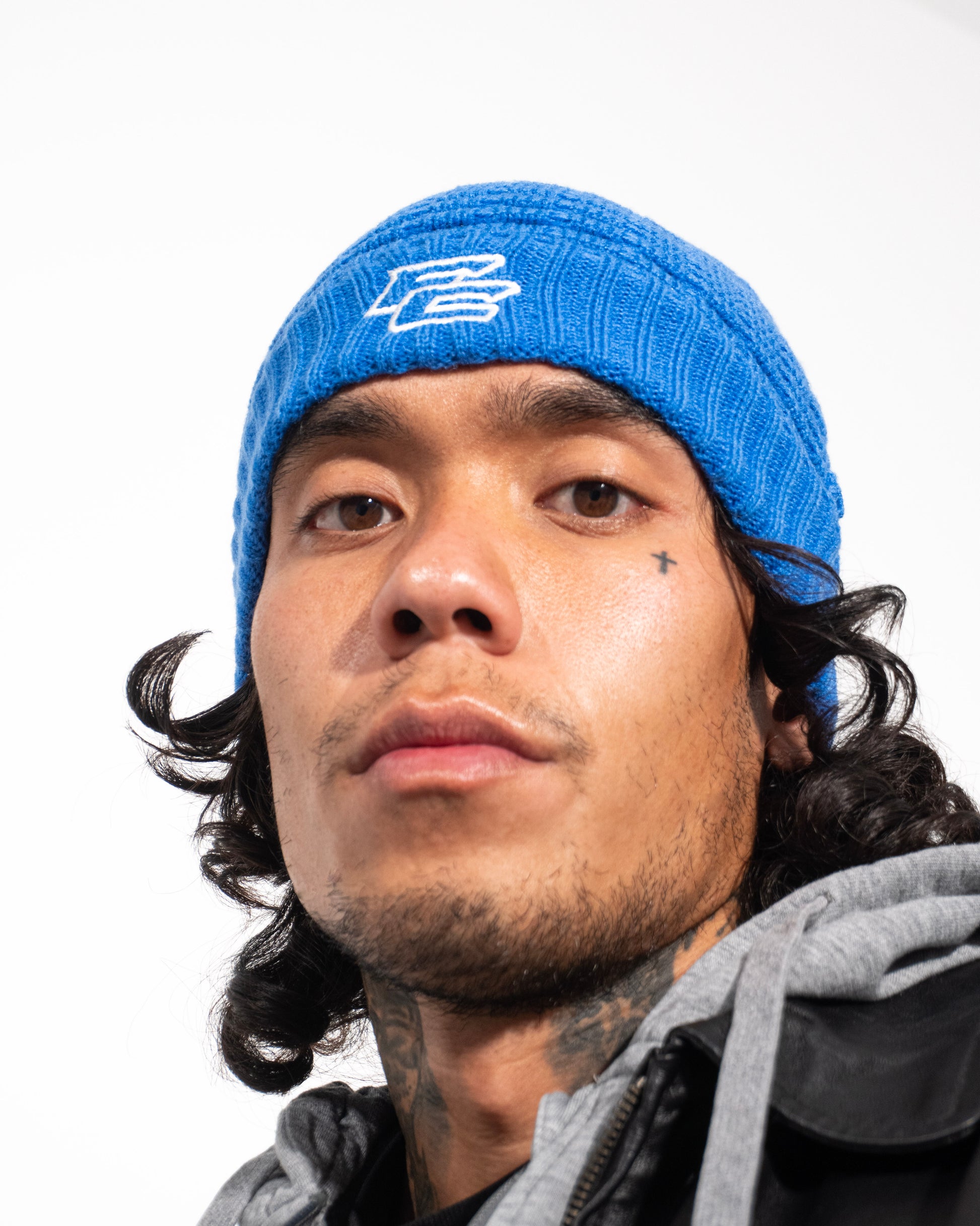 Ribbed Beanie (Alpine Blue)