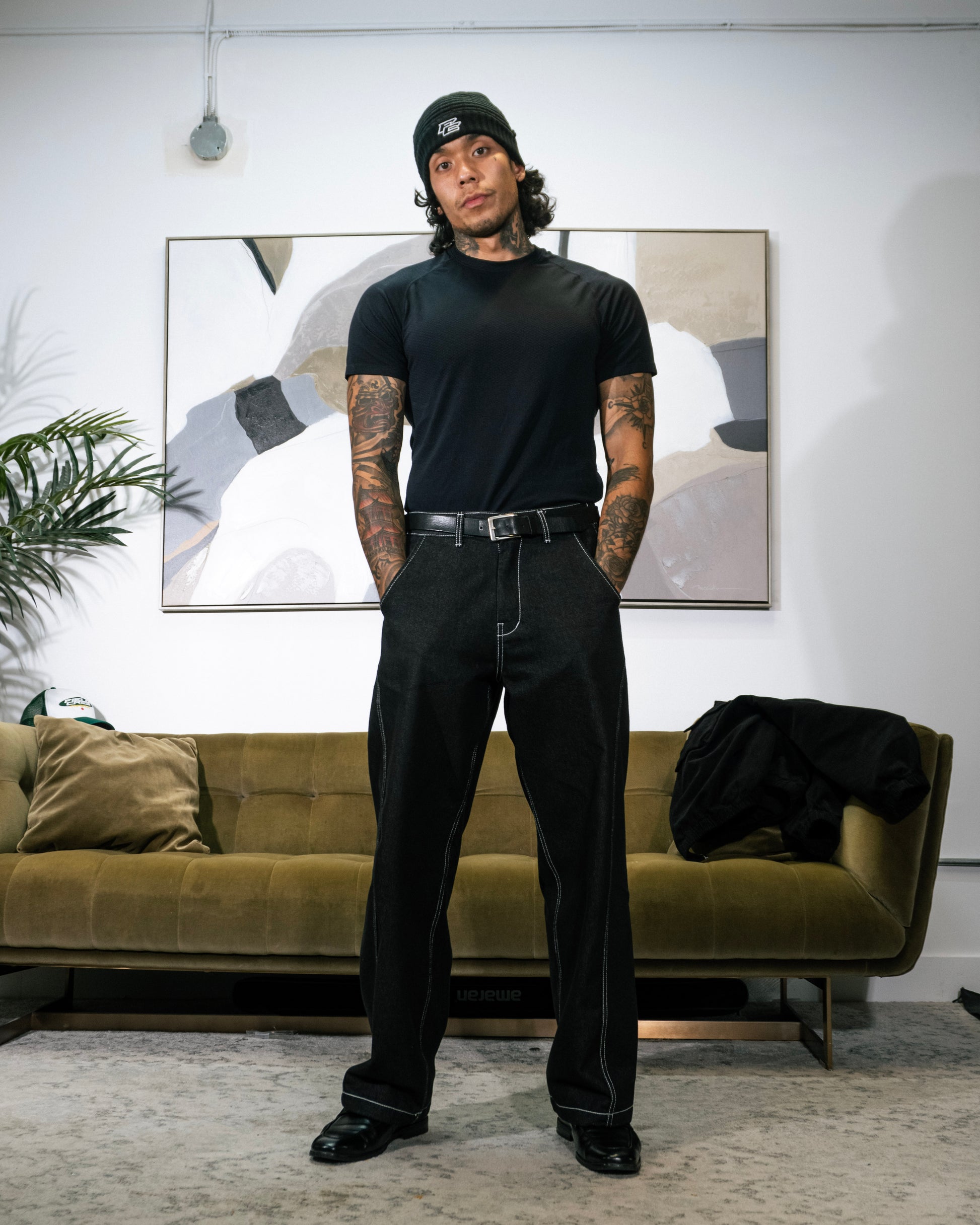 Ribbed Beanie (Black)