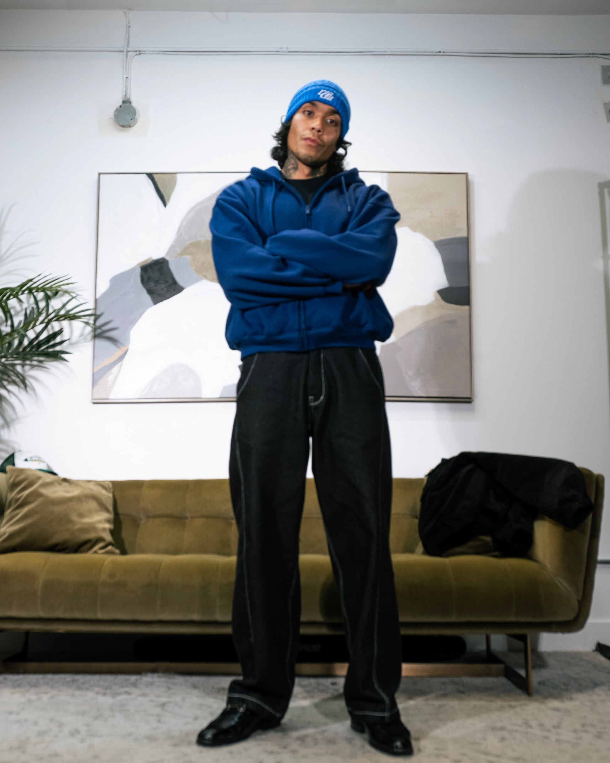 Ribbed Beanie (Alpine Blue)