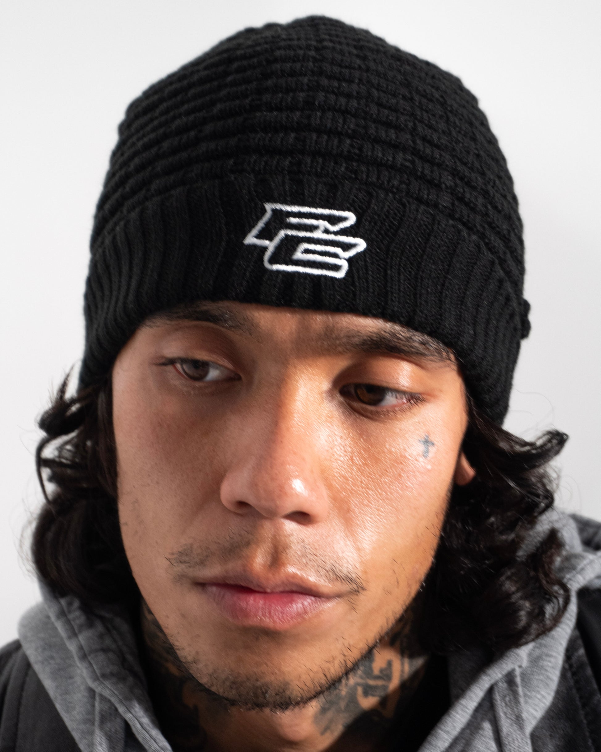 Ribbed Beanie (Black)