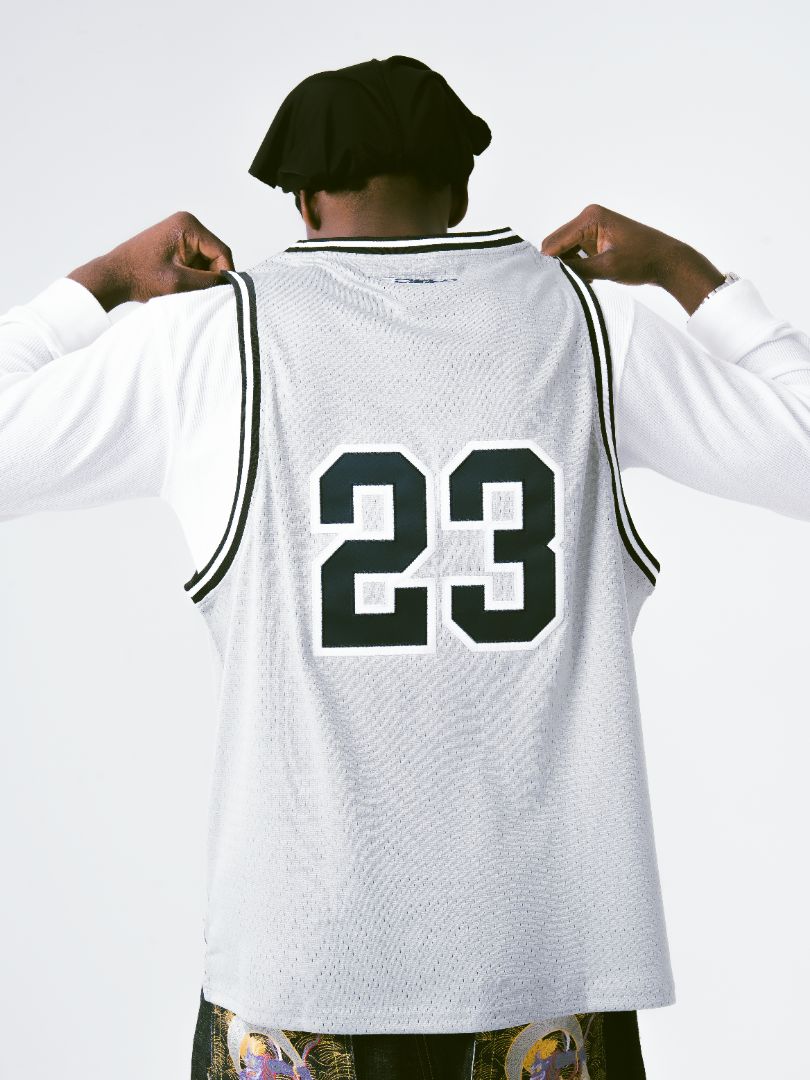 "Silver Steel" Basketball Jersey