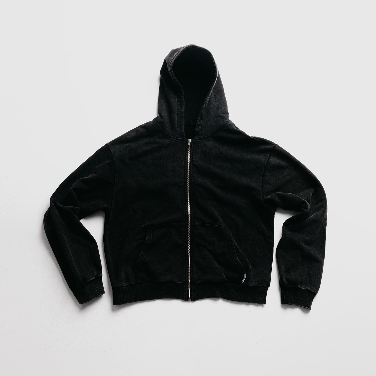Basic Sunfaded Zip-Up Hoodie