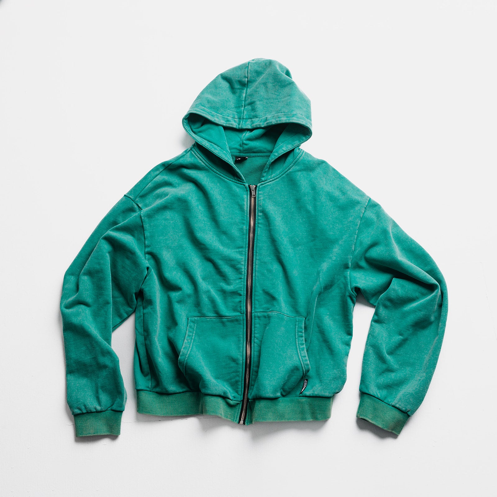 Basic Sunfaded Zip-Up Hoodie